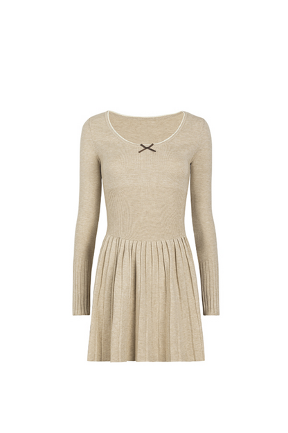 Square Neck Slim Knit Dress