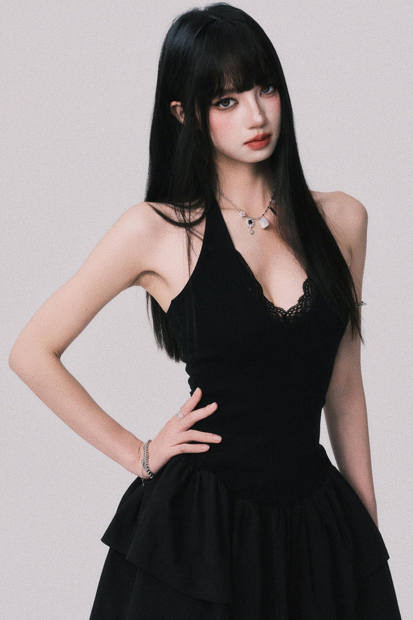 Summer Lace Black Dress