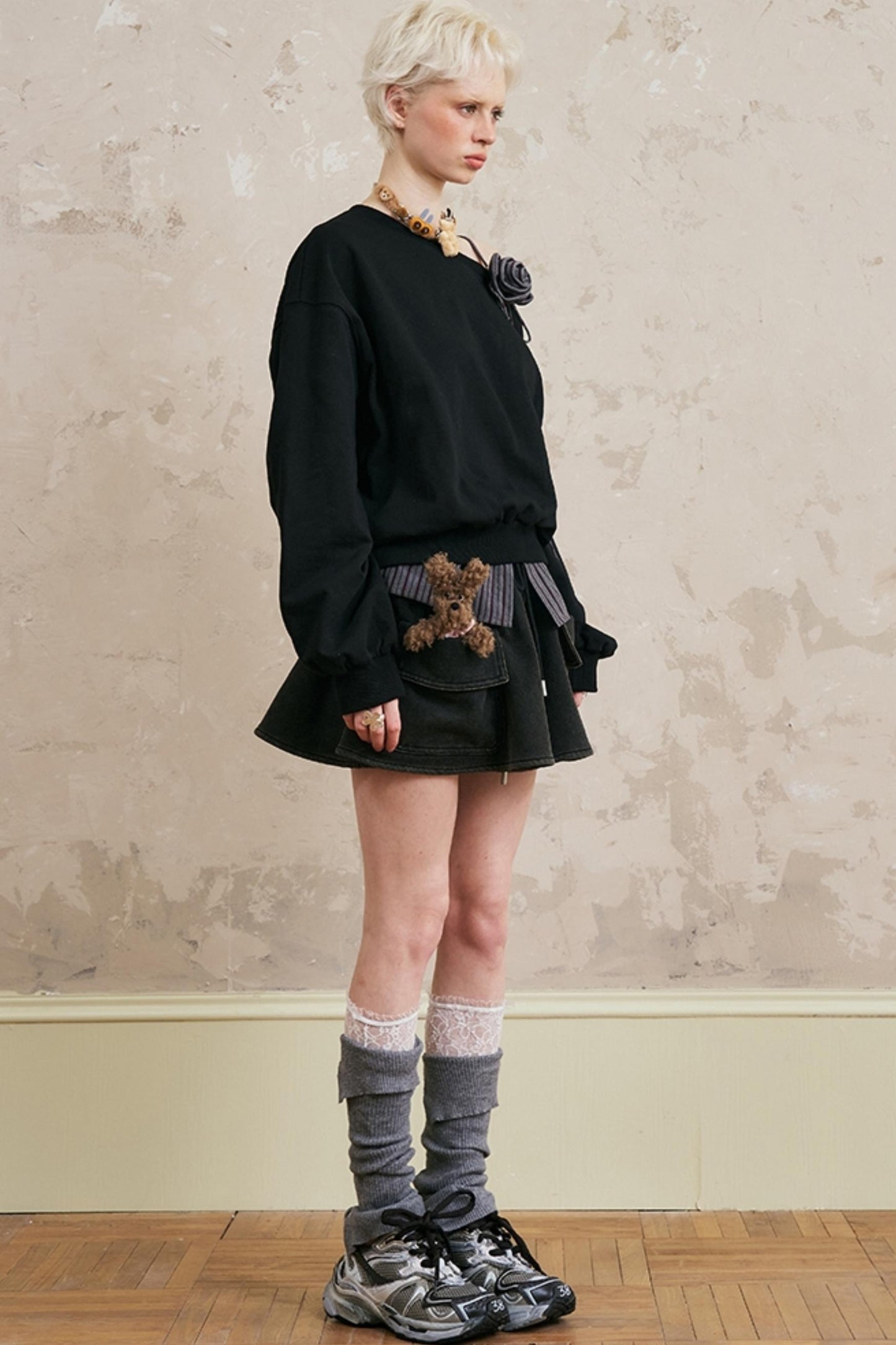 Lässiger Sweatshirt mit langen Ärmeln 