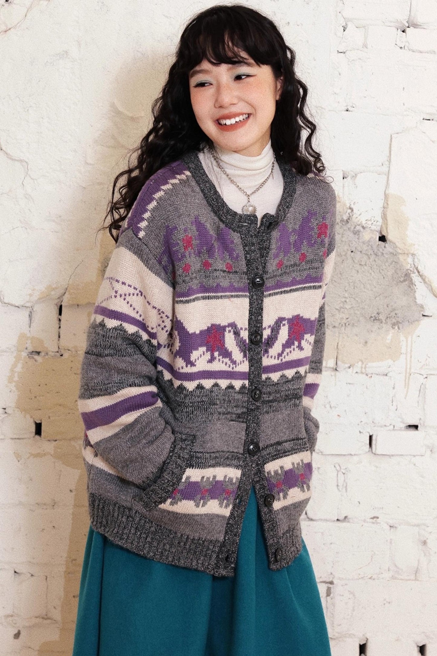 Fair Isle Retro Knit Sweater