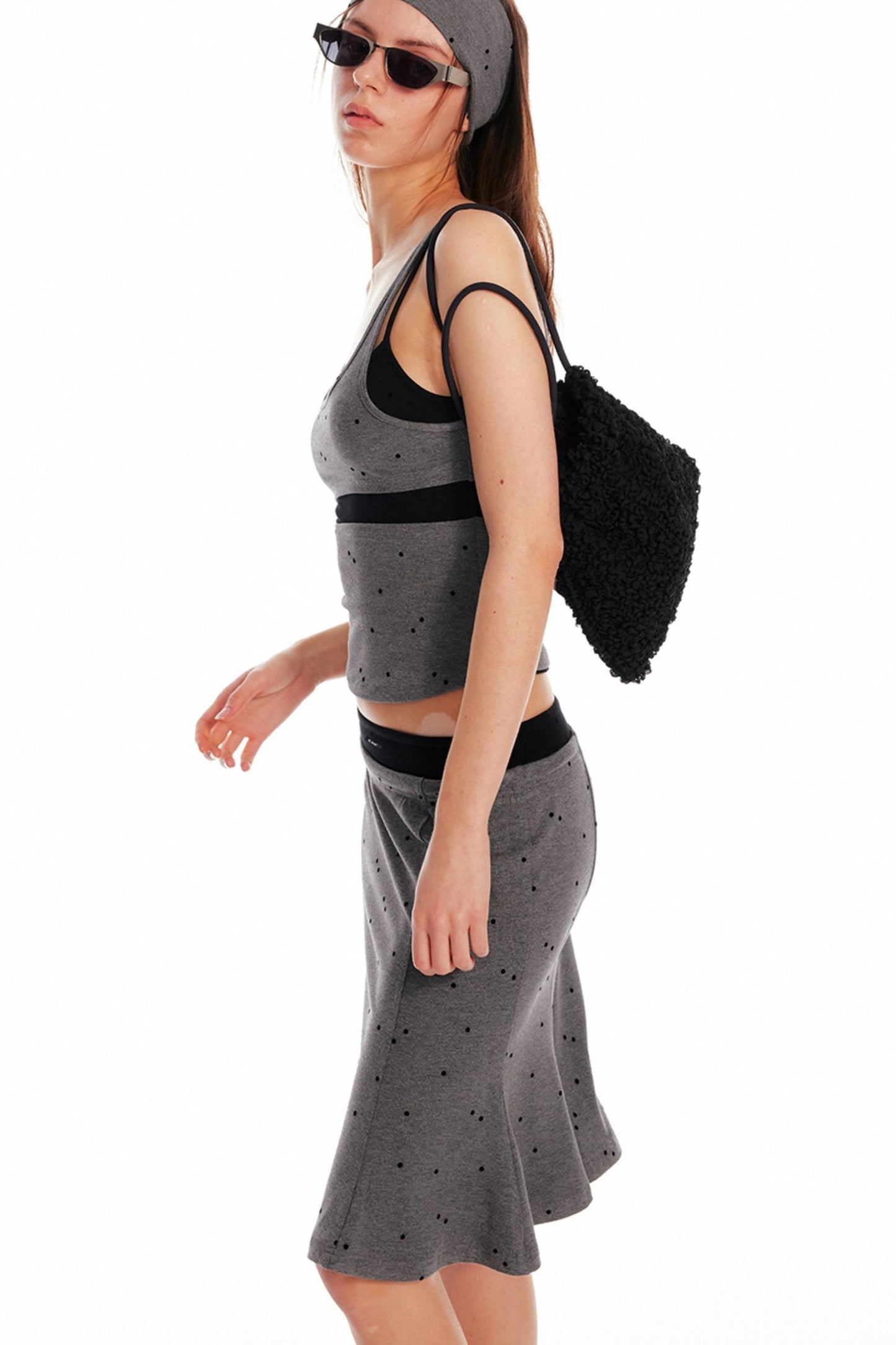 Summer Knit Suspender Skirt Set-Up