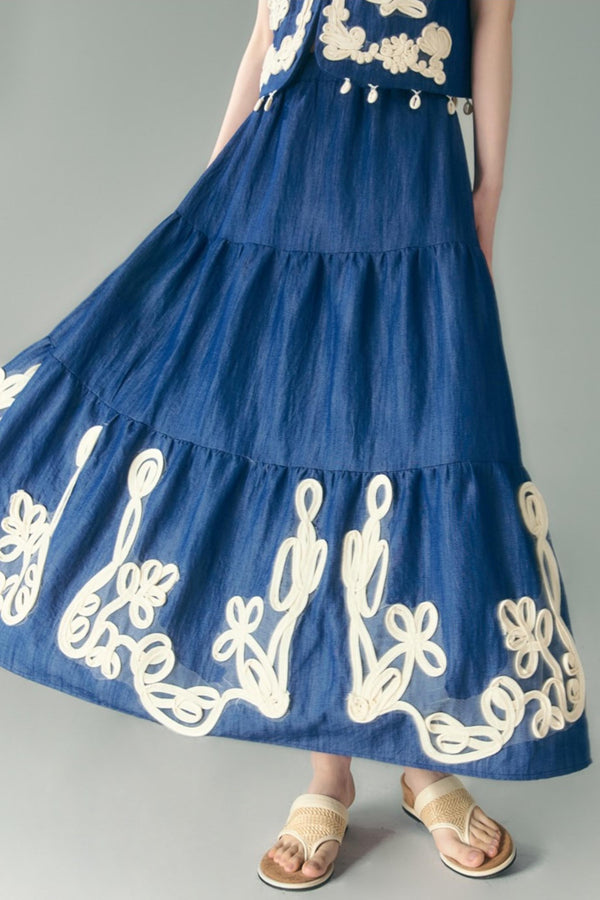 Vine & Shell Ensemble Skirt Set-Up