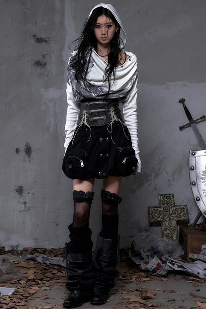 Court Street Leather Skirt