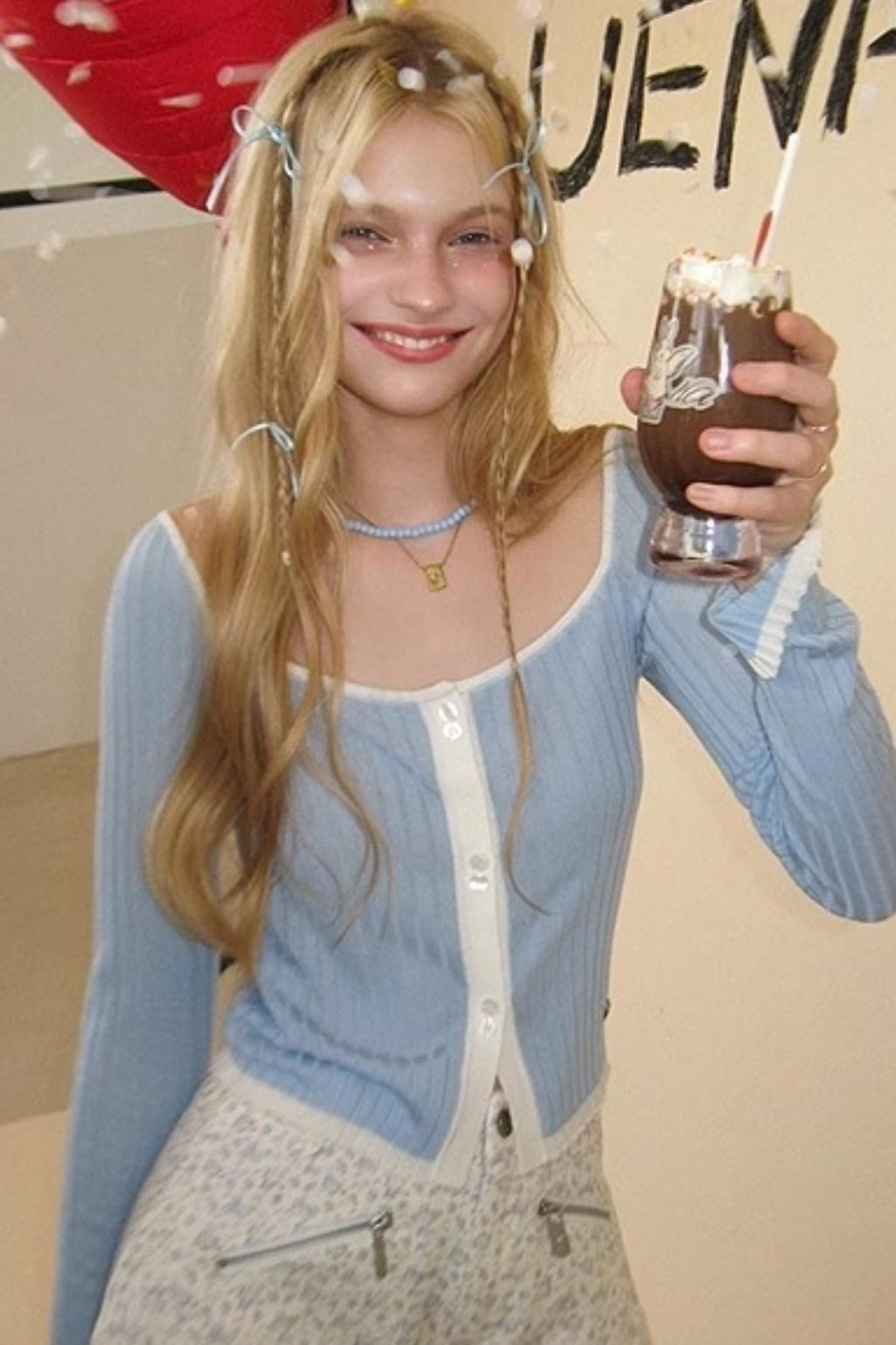 Lime Tencel Square Neck Sweater