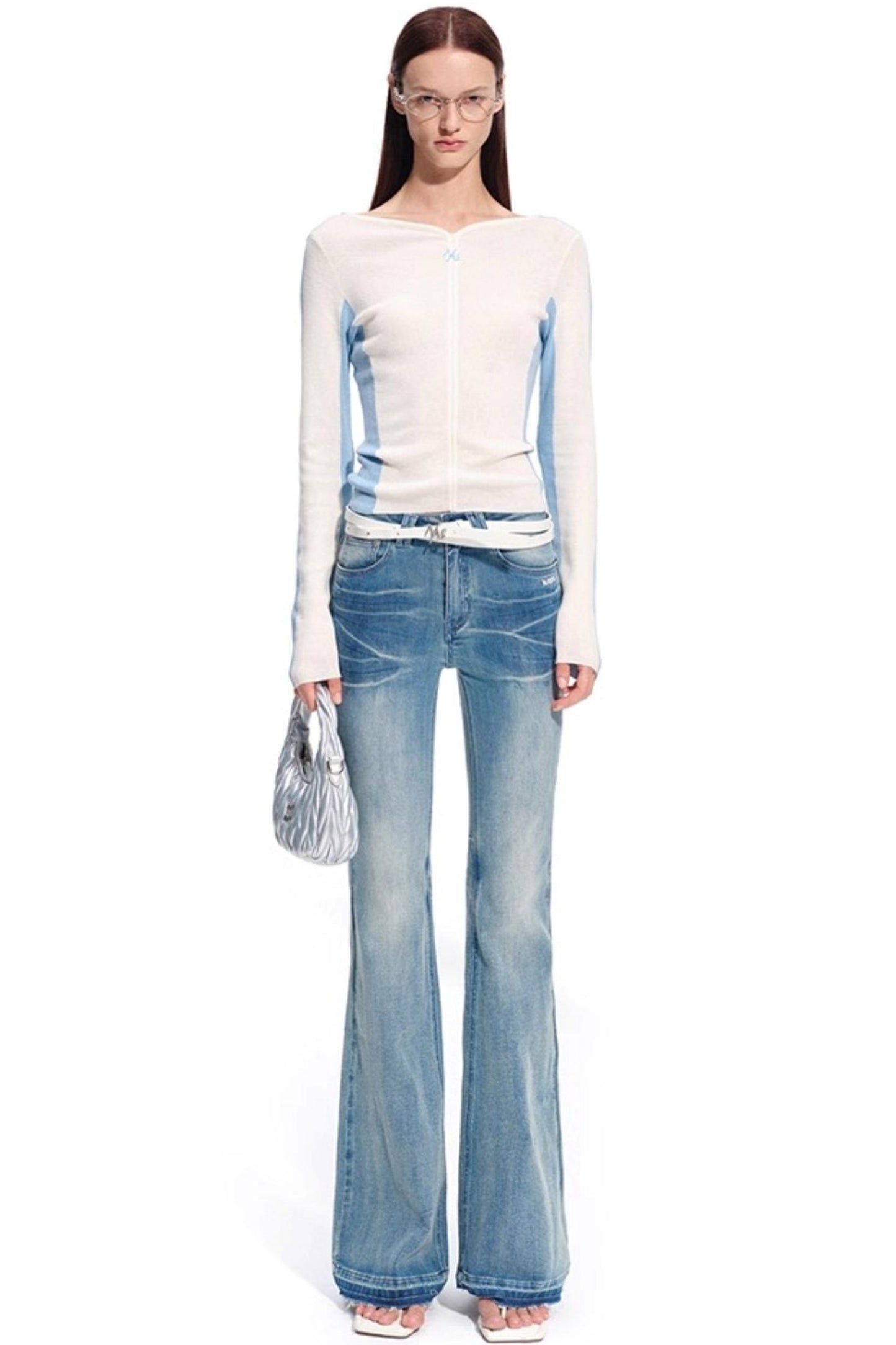 Cashmere V-Neck Contrast Cardigan