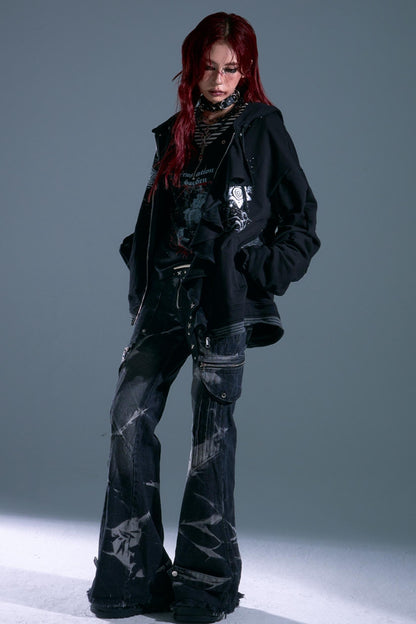 Autumn Hooded Sweatshirt Cardigan