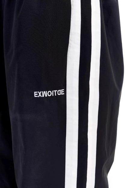 Color-Blocked Distressed Pleated Pants