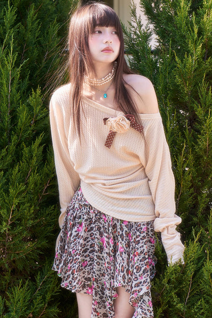 Slouchy Floral Knit Tee