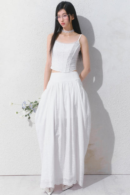 Dreamy White Lei Pod Skirt
