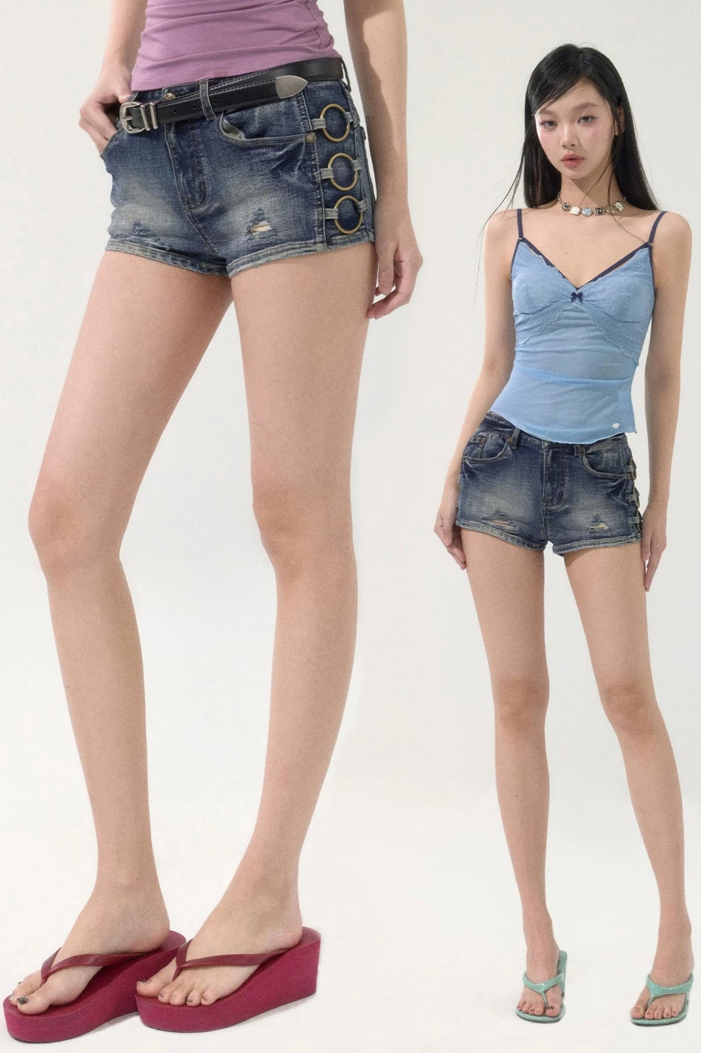 Vintage Distressed Denim Shorts