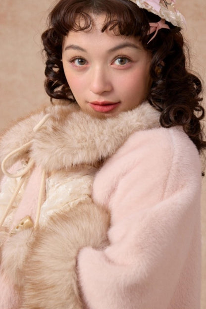 Lacemade Retro Fur Cape Coat