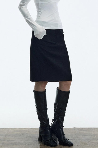 Minimalist Straight Suit Skirt