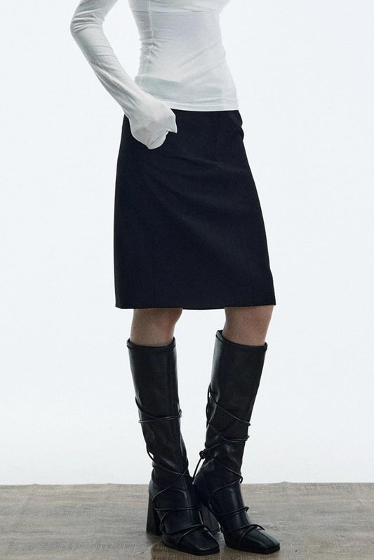 Minimalist Straight Suit Skirt