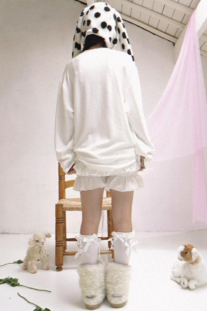 Everyday Birthday Cake Print Long Sleeve Top