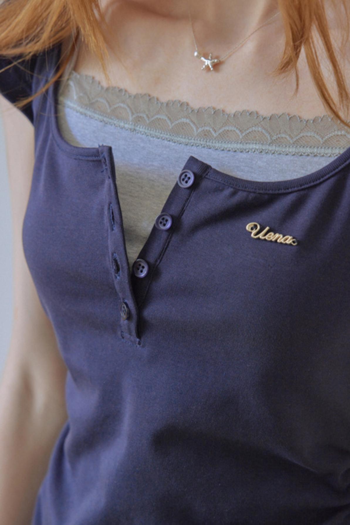 Lace Navy A-Line Dress