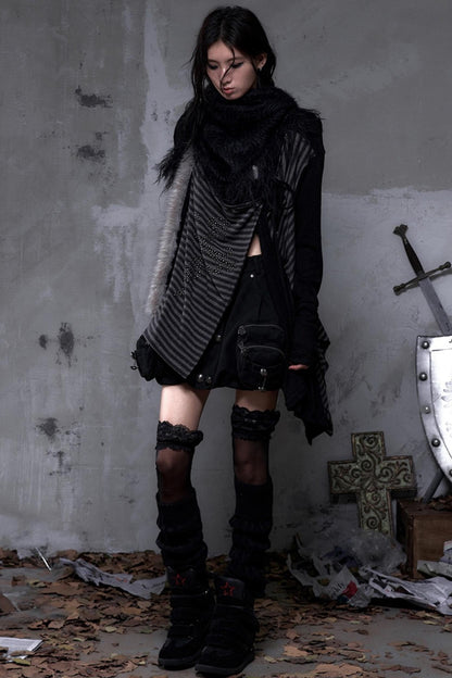 Vintage Fringe Triangle Scarf