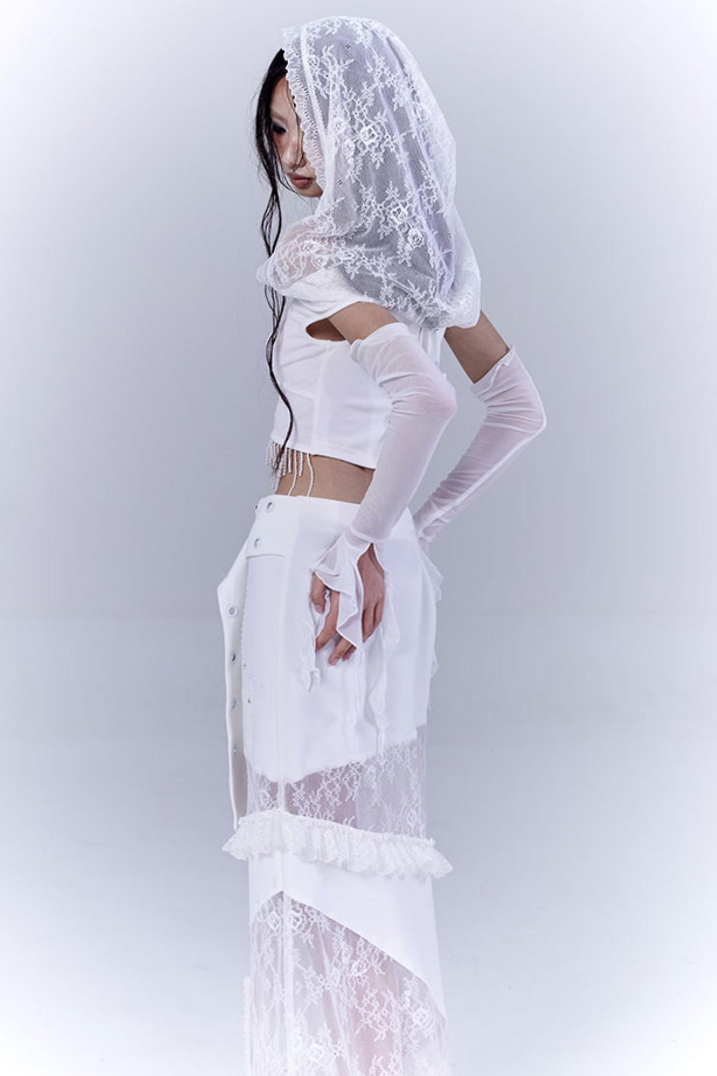 Ethereal White Lace Dream Hoodie