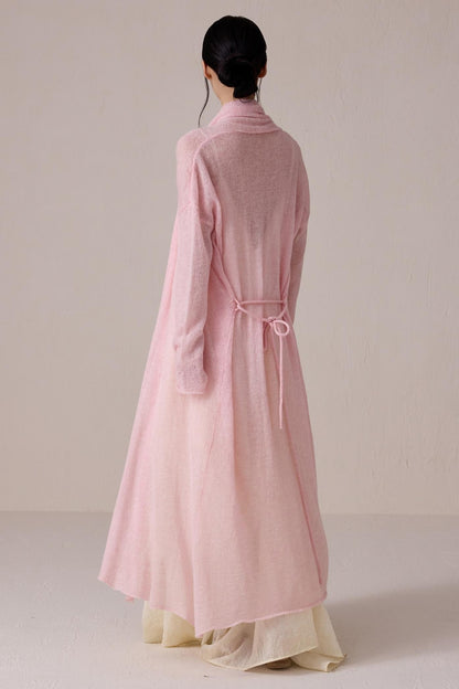 Pink Mohair Cardigan