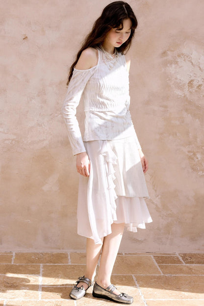 Korean Style Double-Hem Skirt