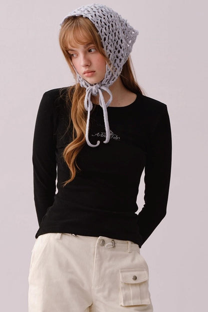 Hand-Crocheted Wool Blend Scarf