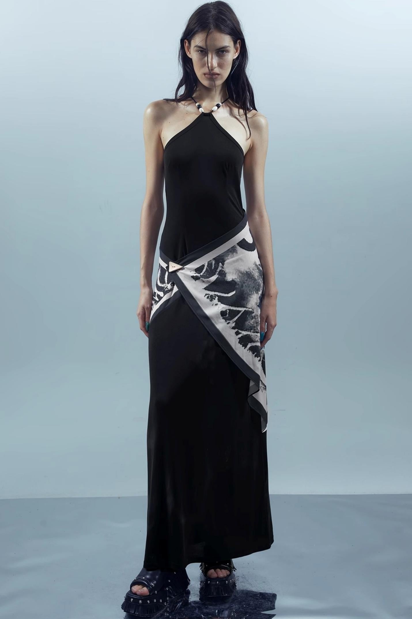 Print Backless Dress