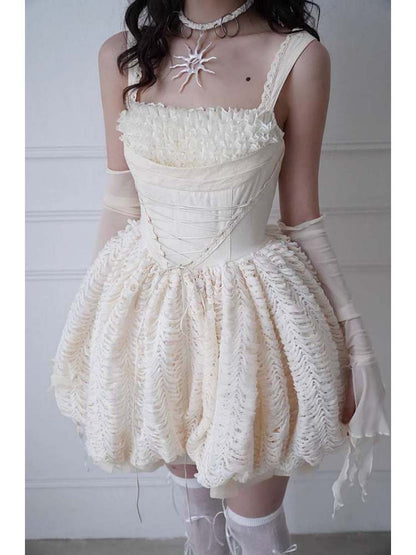 Niche Strap Princess Puff Dress