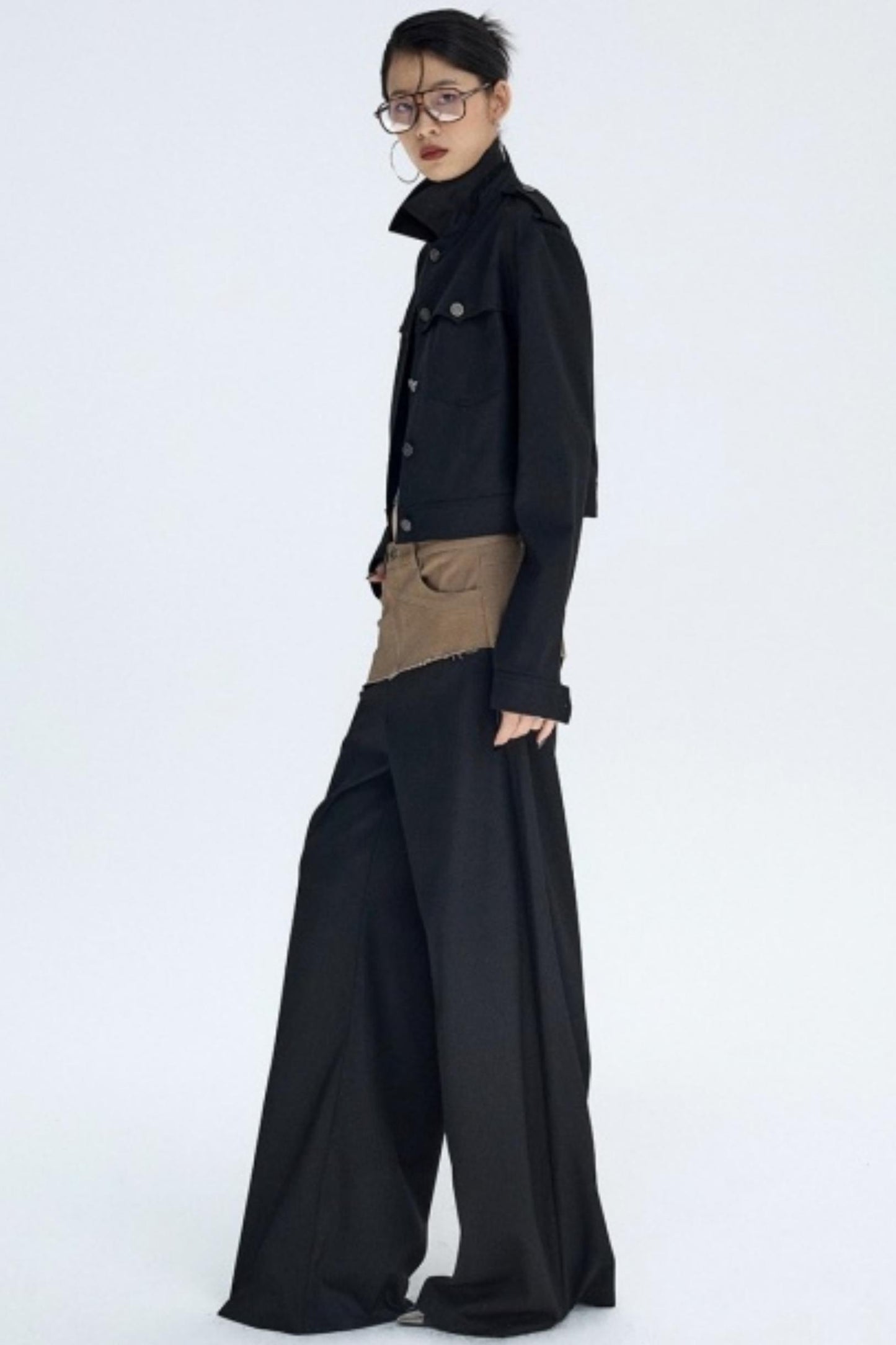 Black Fleece-Lined Workwear Jacket