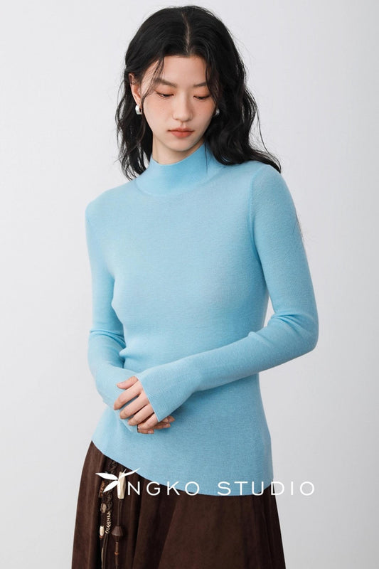 Light Blue Round Neck Sweater
