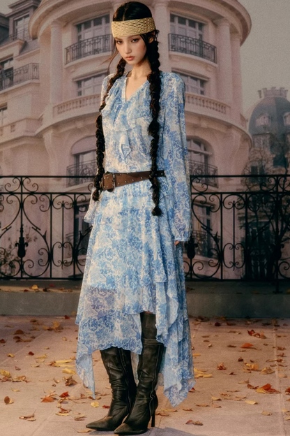 Vintage Romantic Ruffled Dress