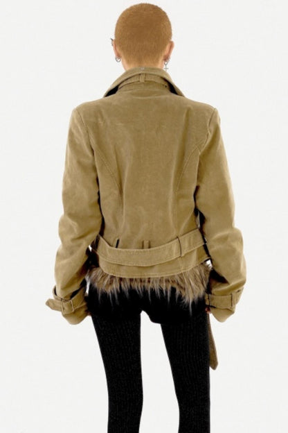 Retro Fur Collar Jacket