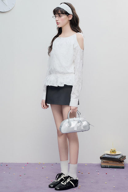 Sheer Jacquard Slim Top