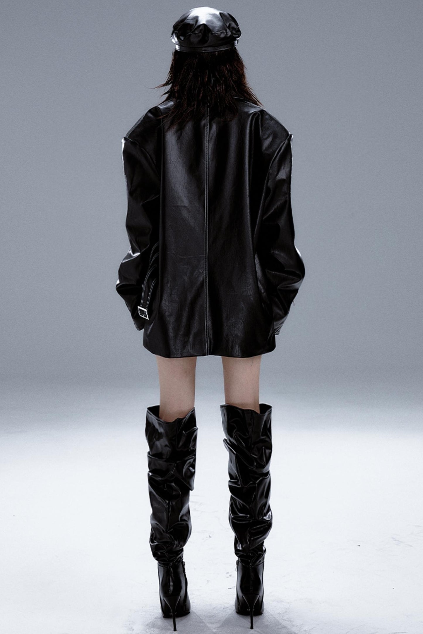 Dark Punk Leather Jacket