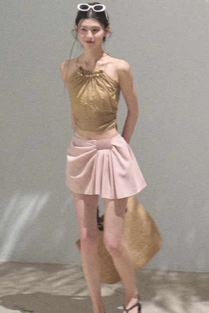 Floral Lace-Up Camisole