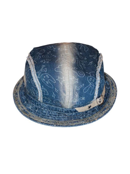 Y2K Retro Japanese Style Angel Wings Denim Fisherman Hat