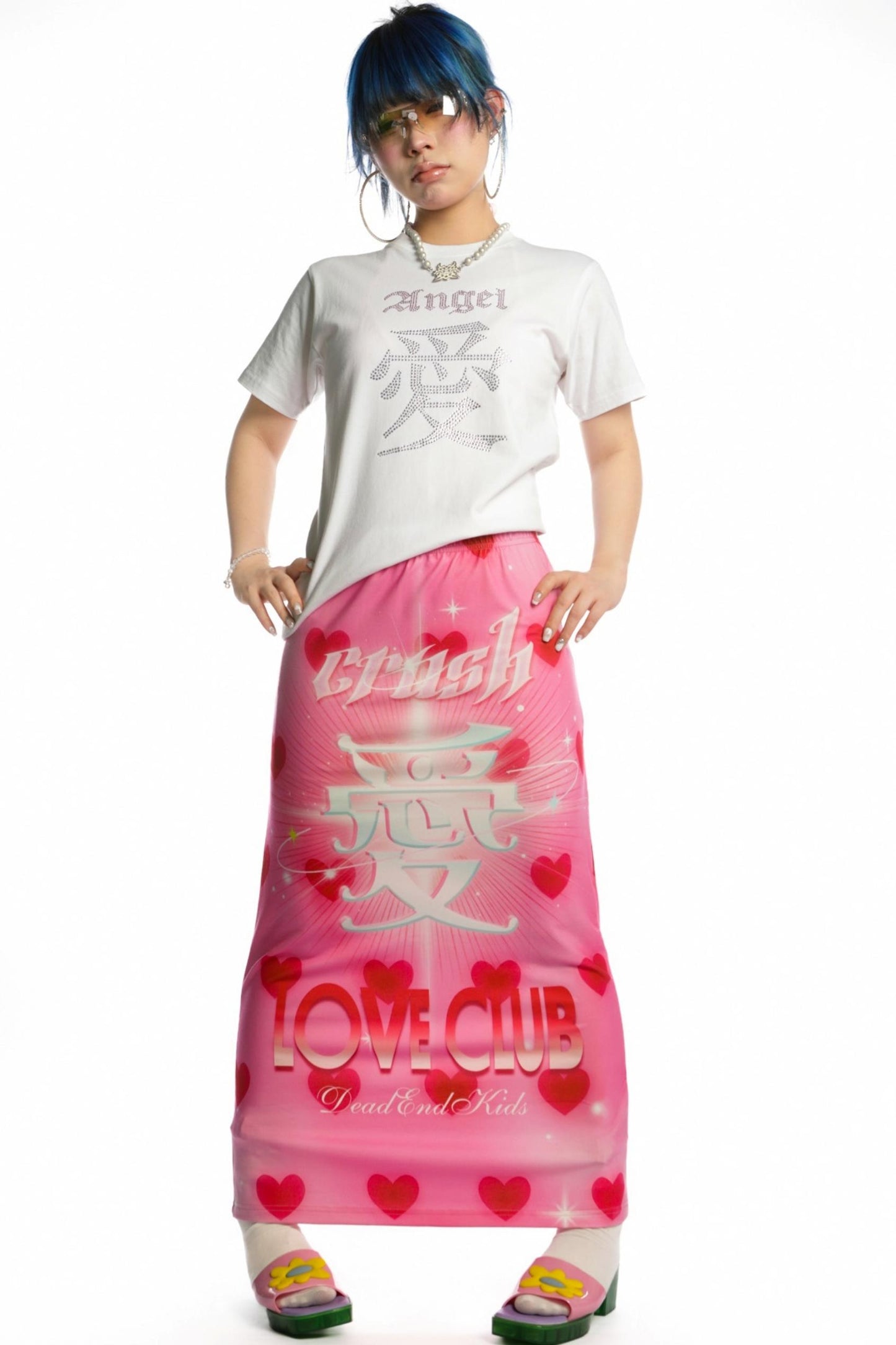 Reversible Print Stretch Casual Maxi Skirt