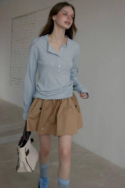 Drawstring A-line Aargo Skirt