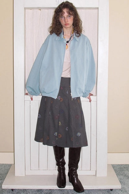 Washed Cotton Lapel Jacket