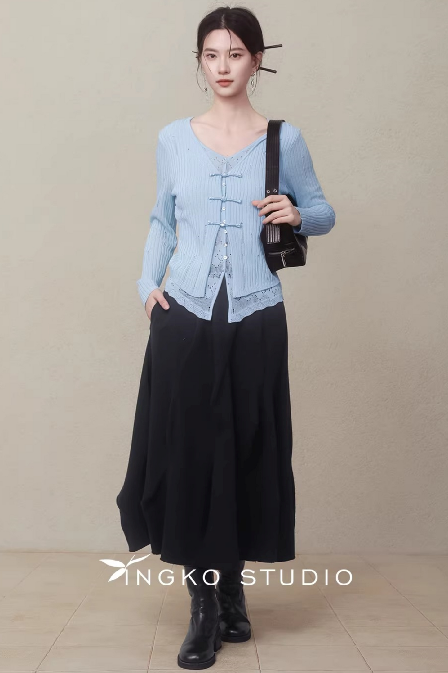 Ingko Cloud Blue Cardigan