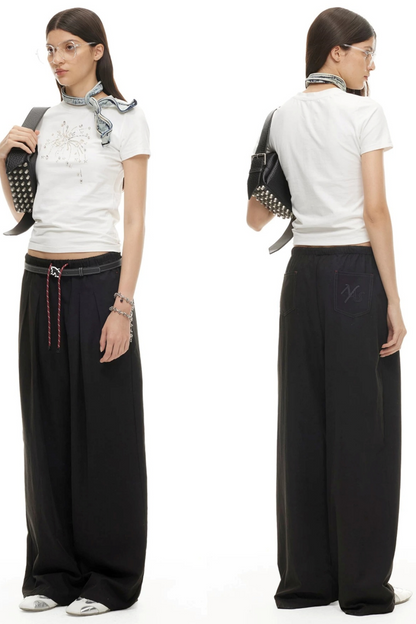 Silky Tencel Pleated Pants