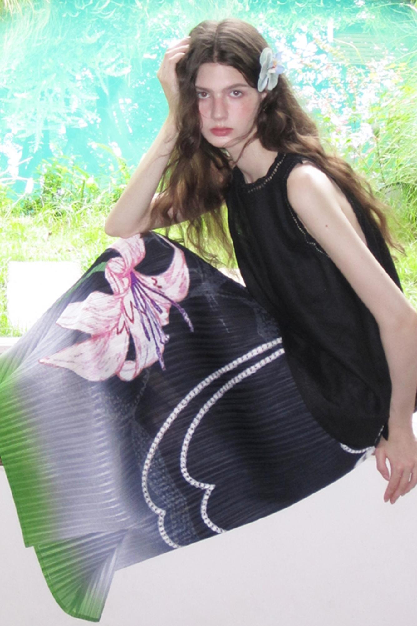 Flora Hemp Pleated Skirt Set-Up