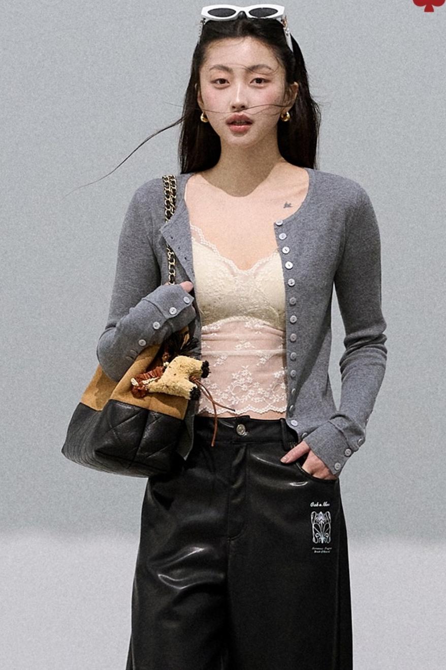 Mulberry Silk Slim Knit Cardigan