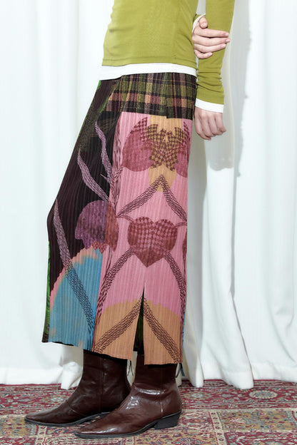 Pleated Retro Wave Skirt