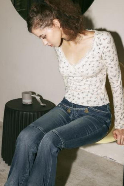 Blue High-Waisted Skinny Jeans