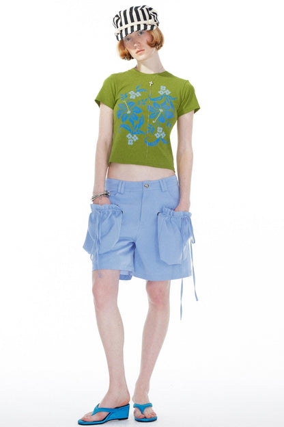 Sky Blue Straight Leg Pants