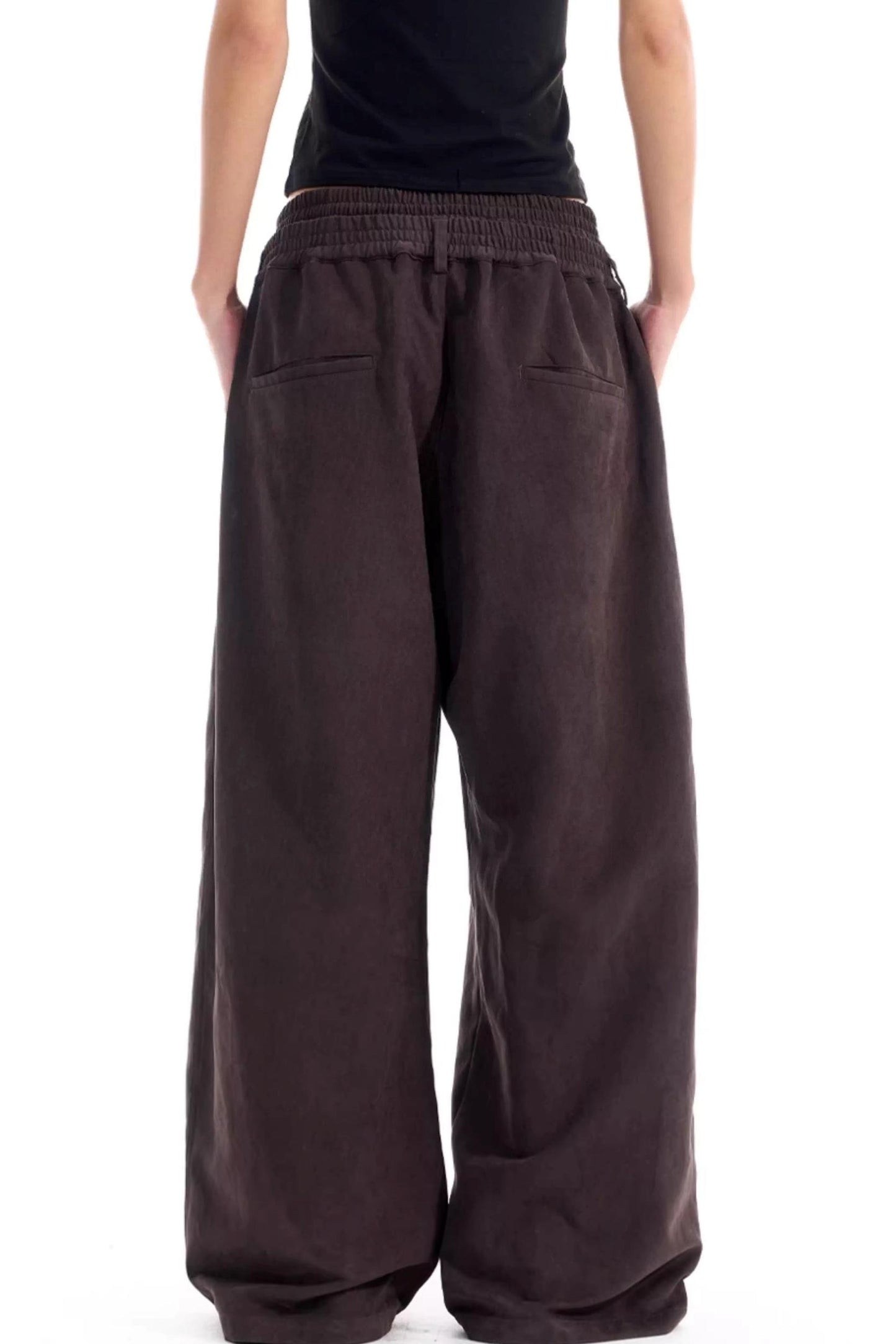 Double-Waist Pleated Pants