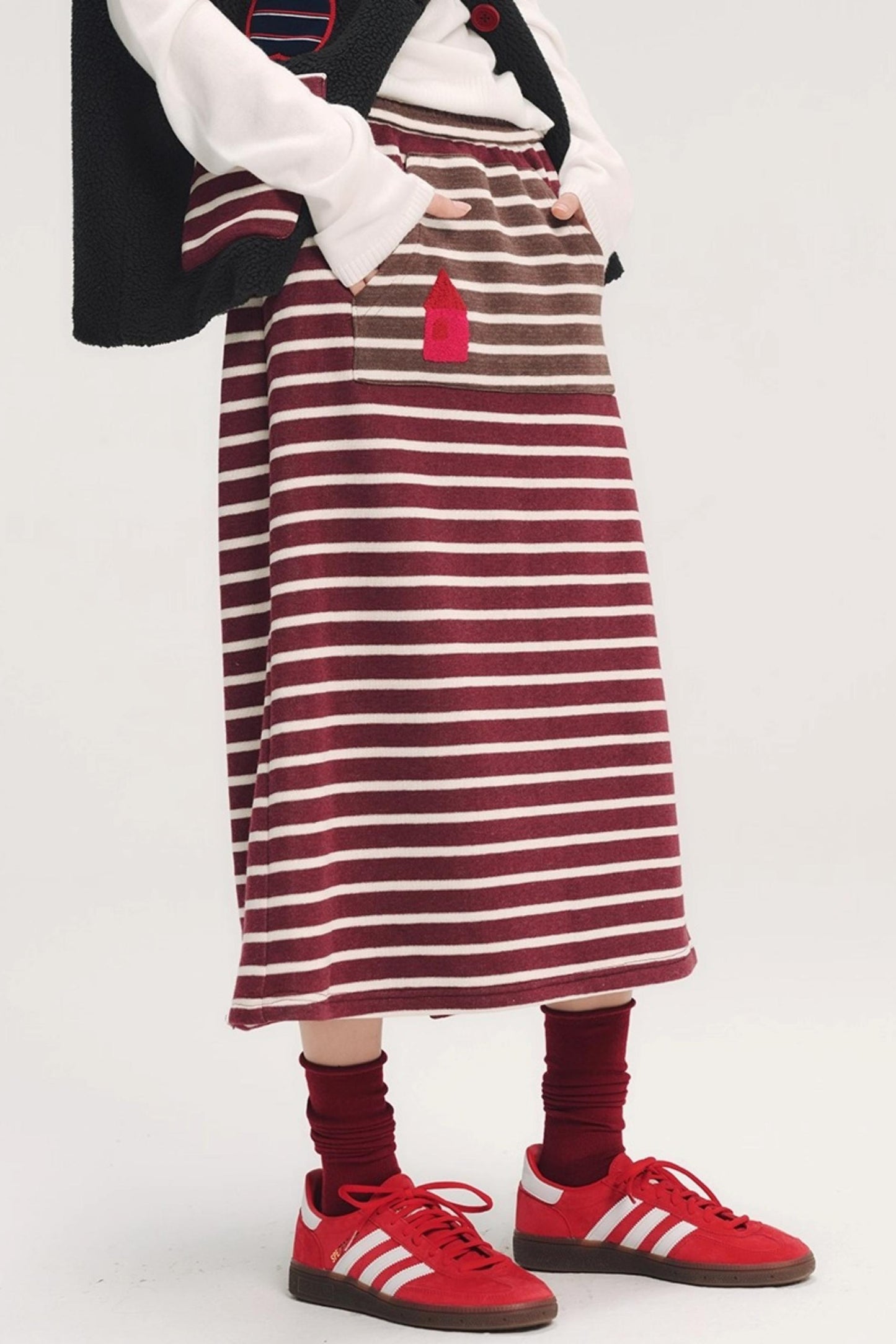 Colorful 3D Embroidery Skirt