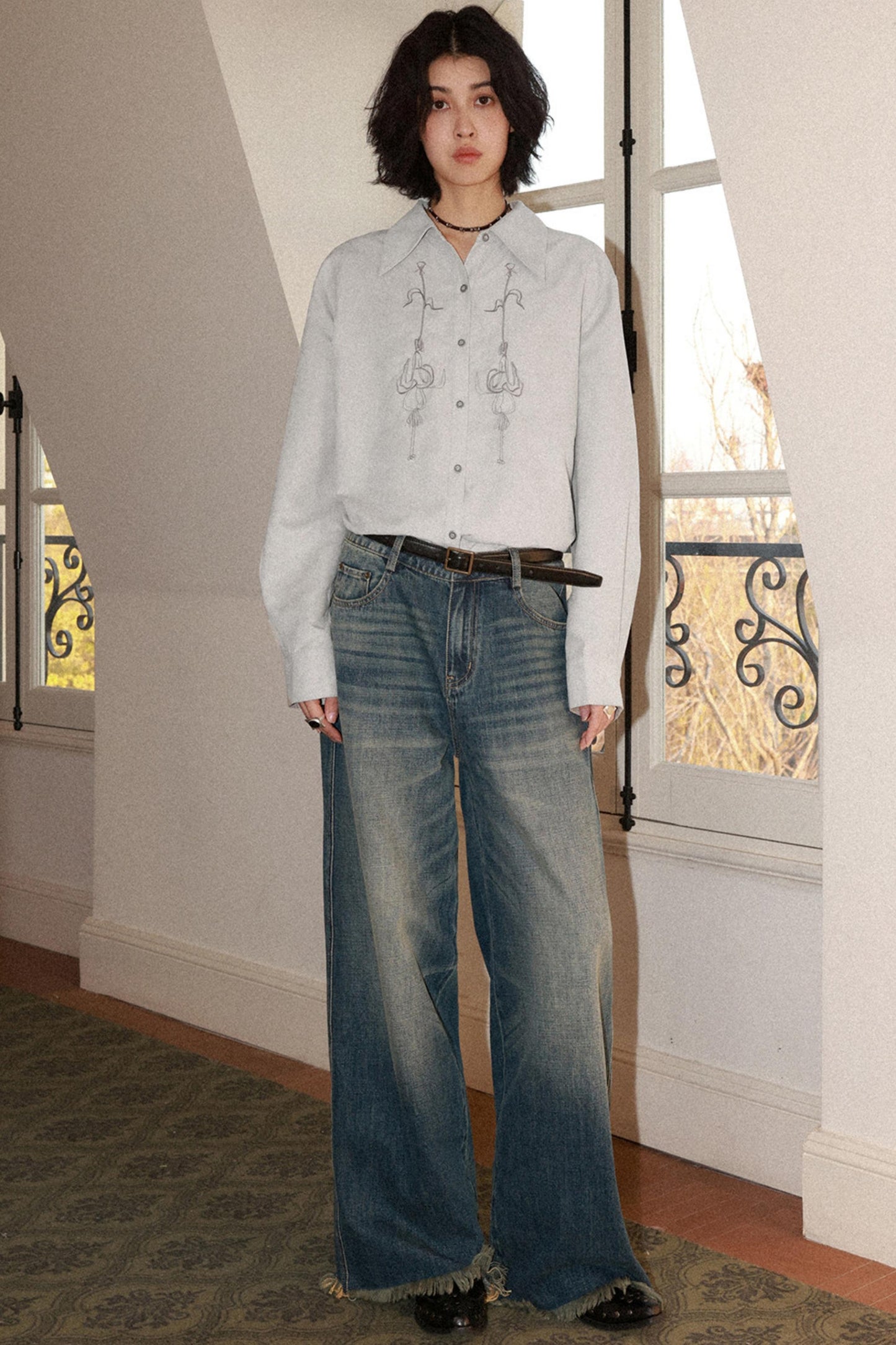 Vintage Whiskered Denim Pants