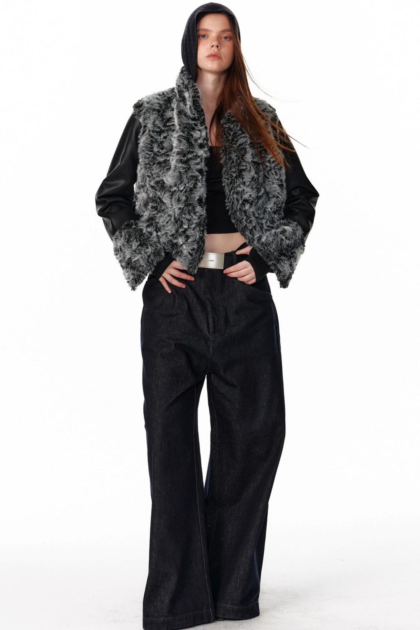 Vintage Wide Leg Denim Trousers