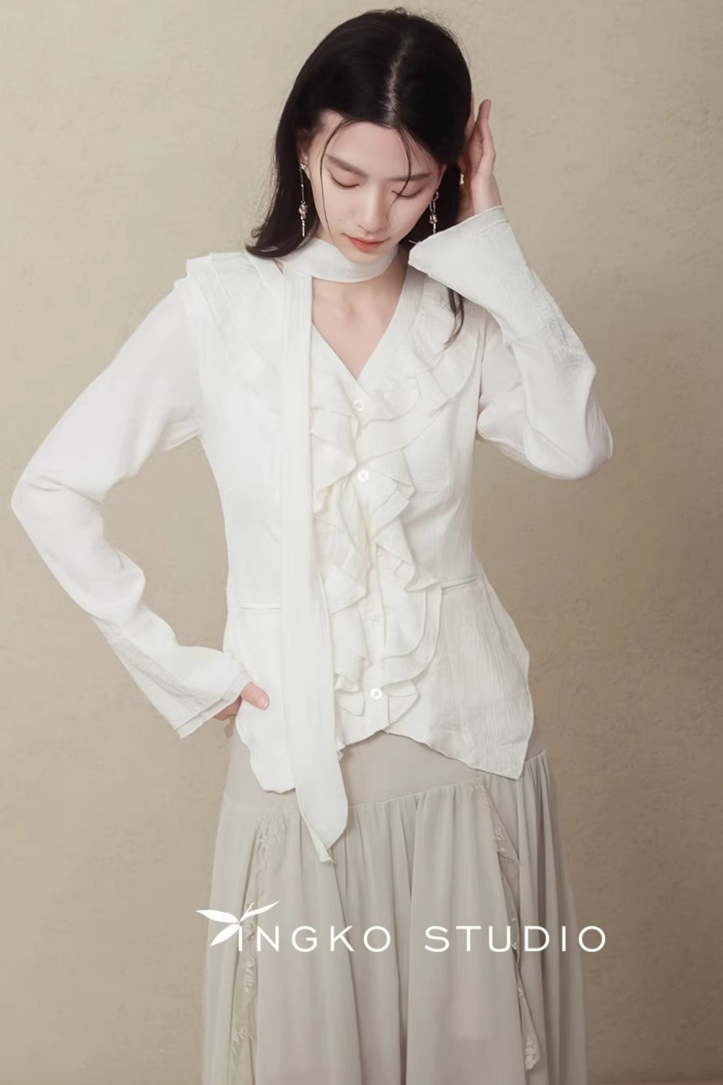 Irregular Hemp Patchwork Skirt