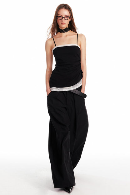 Pleated Lace Camisole